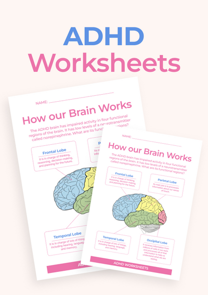 Kids ADHD Worksheet + Infographic
