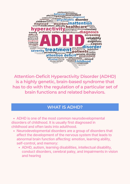 Kids ADHD Worksheet + Infographic