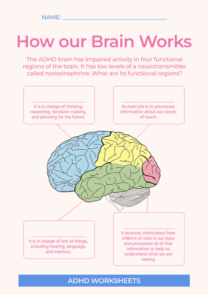 Kids ADHD Worksheet + Infographic